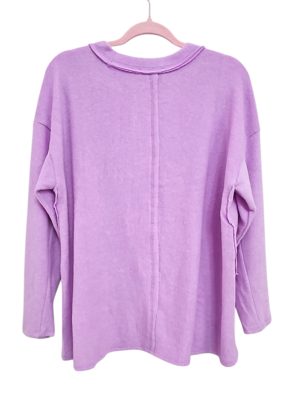 New Zenana Tee Top Women Size S M L XL Pink Purple - Picture 2 of 3